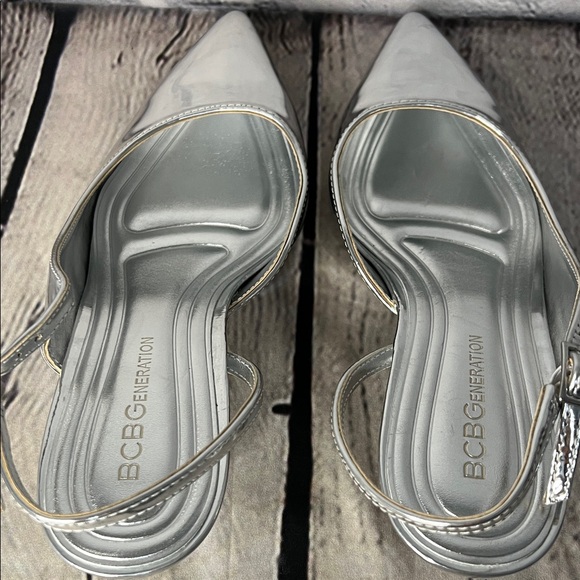 BCBGeneration Silver Pointed Heels - Picture 7 of 9